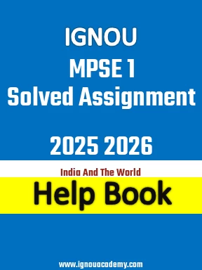 IGNOU MPSE 1 Solved Assignment 2025 2026
